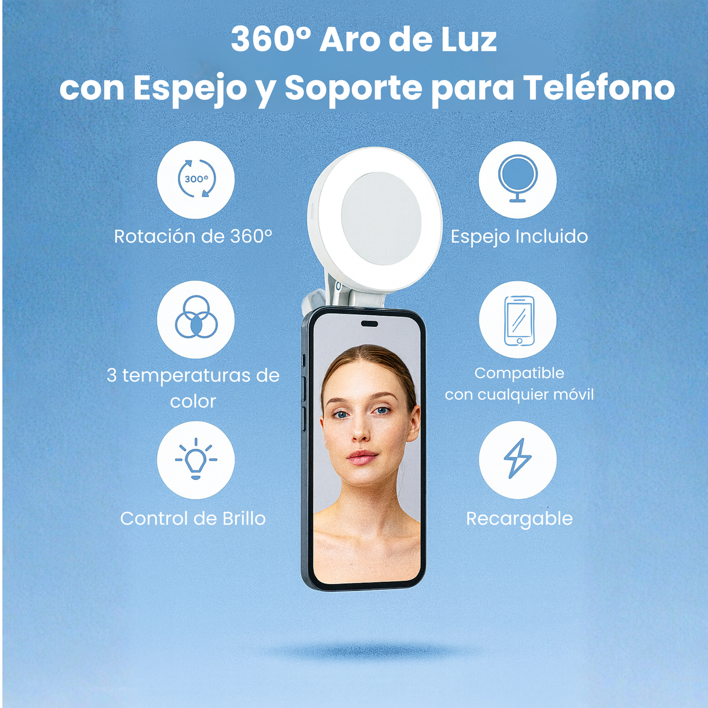 Aro de Luz Pro (3-en-1)